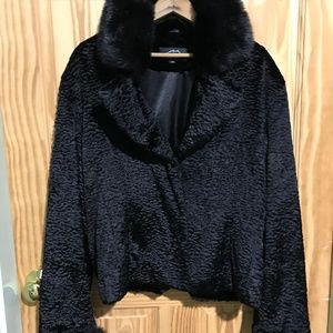 Montanaco Butte Montana Black Faux lambskin coat